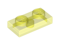 Plate 1 x 2, Trans-Neon Green (3023 / 4101752 / 4286670 / 4495169 / 6102038 / 622549 / 6240224)