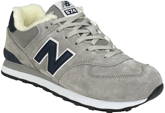 New Balance 574 Grey Blue с мехом