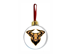 Новогодний ёлочный шар с символикой "Быка" №2