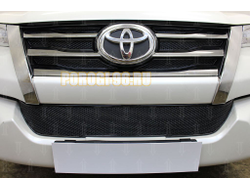 Защита радиатора Toyota Fortuner 2015- black низ PREMIUM