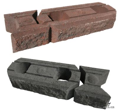 Камень для подпорной стенки Lakka Lohkomuurikivi цветной