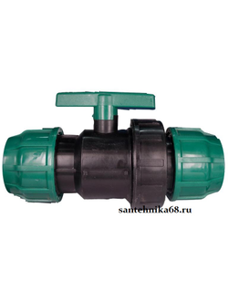 Кран шаровый ПЭ POELSAN на ПНД трубу 20 25 32 40 50 63