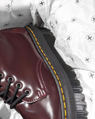 Ботинки Dr. Martens Jadon на высокой подошве милитари красные женские