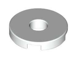 Tile, Round 2 x 2 with Hole, White (15535 / 6310185)