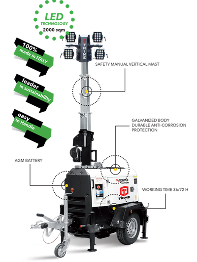 Аккумуляторная осветительная вышка TRIME X-ECO BATTERY M