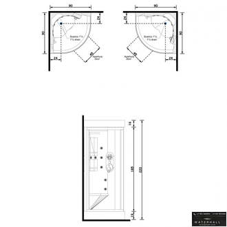 Душевая кабина Gruppo Treesse Aquazzurra 90x90xh220 см, цвет: белый