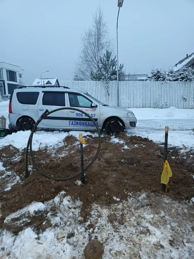 Земляные работы по прокладке газопровода