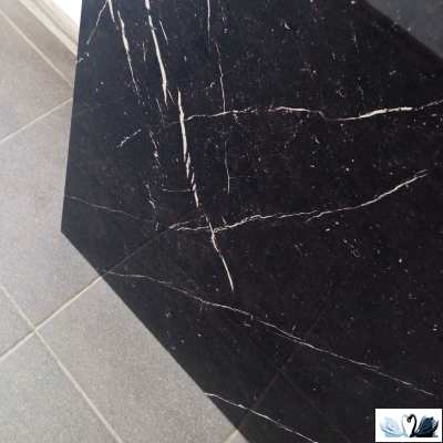 Керамогранит Eurotile Pietra Negro High Glossy 60x120 см черный мрамор. Рисунок мрамора с прожилками