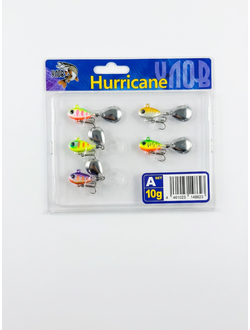 Набор тейл-спиннеров "HURRICANE" 10g #A
