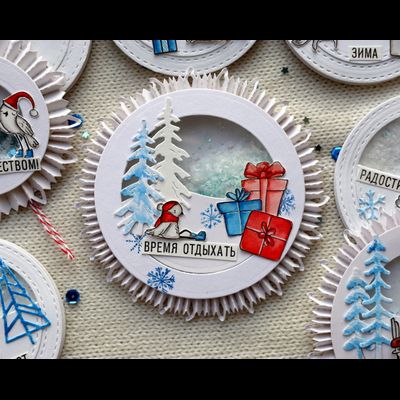 ФП штамп "Зимние птахи"