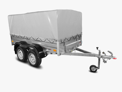 Прицеп «Спутник PRO» (2500x1300x370) двухосный, оцинкованная рама, с силовым подрамником