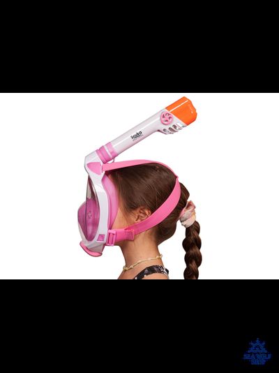 Маска полнолицевая Scuba Brothers Beatle Kid Clear/Pink XS детская