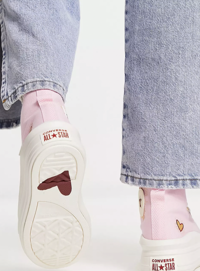 Converse All Star Move Valentines Day светло-розовые высокие