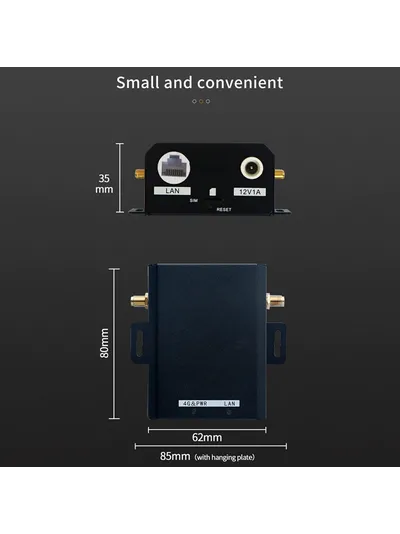 DE/H927EU Уличный 4G/3G роутер для систем видеонаблюдения, металлический корпус WiFi (b/g/n) до 150 Мбит/с (LAN*1)