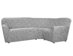 Чехол на классический угловой диван Виста Милано Серый. ИТАЛИЯ
