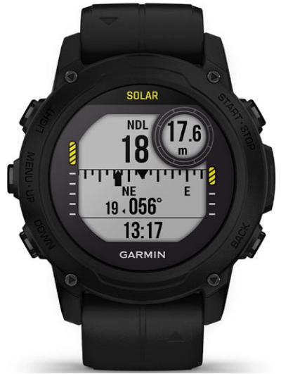 Умные часы Garmin Descent G1 Solar, черный
