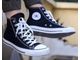 Converse чернo-белые высокие