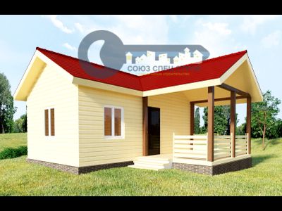 Б-12 ГАБАРИТНЫЕ РАЗМЕРЫ: (7Х7М) 1 ЭТАЖ, ОБЩАЯ ПЛОЩАДЬ: 40М²