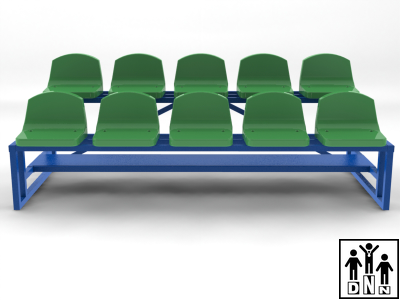 Быстровозводимая трибуна 2-х рядная без ограждений