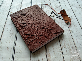Кожаный ежедневник ручной работы "Знаки Зодиака"