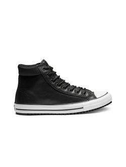 Кеды Converse All Star Pc leather черные высокие кожаные 162415C