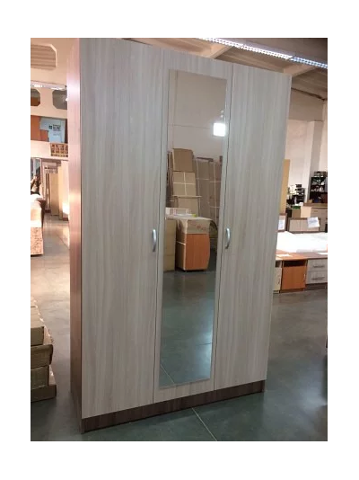 Бася (Басса) ШК 553 шкаф 3 ств Ясень шимо темный/Ясень шимо светлый