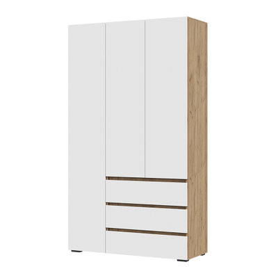 Хелен ШК 06 Шкаф 3-х дверный 1200х2100х465 дуб крафт золотой/белый