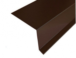 Планка карнизная SHINGLAS Стандарт полиэстр 75*50*5 мм длина 2000м RAL 8017 коричневый