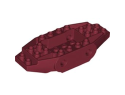 Vehicle, Base 4 x 10 x 1 2/3 with 4 Side Pin Holes, Dark Red (65186 / 6287589)