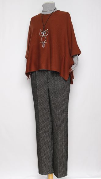 Жилет кимоно "КУЛИСКА" кирпичный до р.54