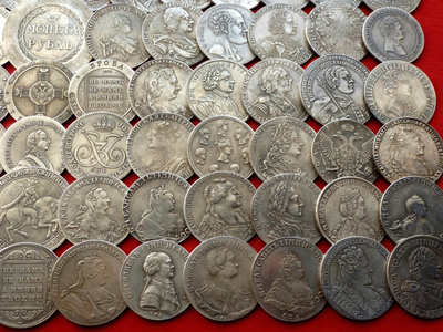 Полная коллекция царских рублей - 130 штук! Копии высшего качества!