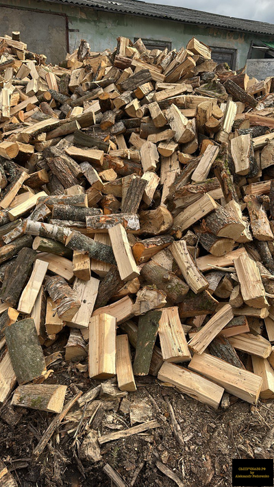 колотые дрова твердых пород навал