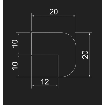 Молдинг световой SMGL18R (радиусный)