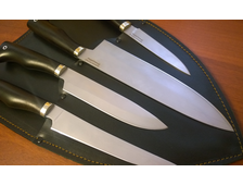 Набор кухонных ножей №5 из Х12МФ, граб, мельхиор