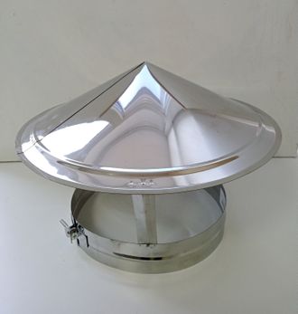 Зонт на хомуте (диаметр 200 мм) нержавеющая сталь 0,5 мм. AISI 430, регулируемый