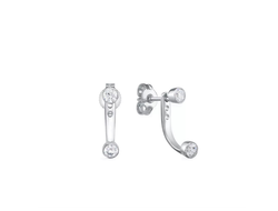 Серьги джекеты с Цирконами