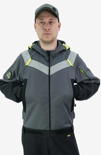 Летний комбинезон Brodeks KS 503, серый/черный
