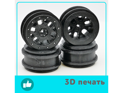 !АНАЛОГ! 3DW3 Комплект 3D дисков TRD1 40mm (4шт) для резины WPL, black, Black (3DW3) / 4 шт.
