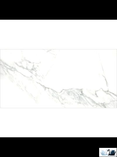 Керамогранит Eurotile Amina Calacatta 717 60x120 см Glossy белый мрамор