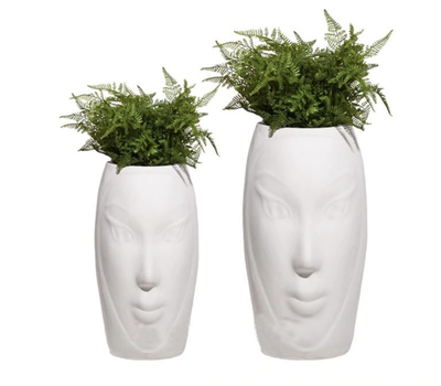 Кашпо - лицо для цветов