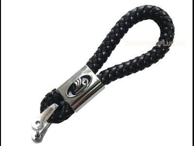 Брелок кожаный плетёный ремешок с логотипом LADA