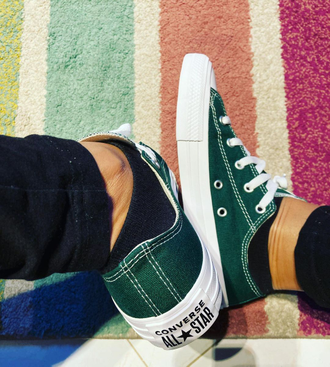 зеленые низкие кеды Converse All Star купить в Москве оригинал