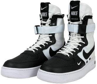 Nike SF Air Force 1 High Panda белые с черным