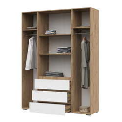 Хелен ШК 05 Шкаф 4-х дверный 1600х2100х465 дуб крафт золотой/белый