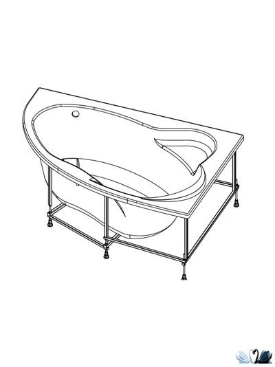 Акриловая ванна Roca Luna 248641000 170 х 115 см , асимметричной правой формы