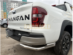 Защита заднего бампера угловая двойная Папа Тюнинг d60/42 для CHANGAN Hunter Plus 2022-