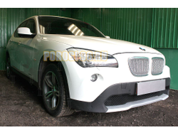 Защита радиатора BMW X1 I E84 2009-2012 (3D) chrome PREMIUM