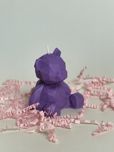 Свеча "Мишка геометрия" Фиолет