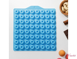 Форма для мармелада «Пончики», 21,5×20 см, 64 ячейки (d=2 см), цвет МИКС