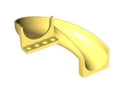 Slide Playground 7 x 12 x 8 1/3 Curved 180 degrees, Bright Light Yellow (11267 / 6350733)